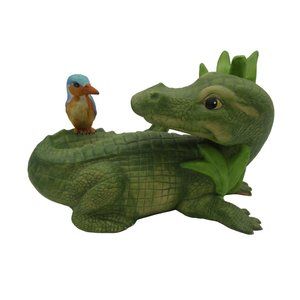 Eye To Eye Susan Eaton FIGURINE Alligator Eyeing Bird